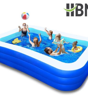 HBN Inflatable Pool for Kids and Adults, 120"X68"X22" Oversized Thickened Family