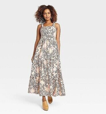 Women's Sleeveless A-Line Dress - Knox Rose Tan Floral M