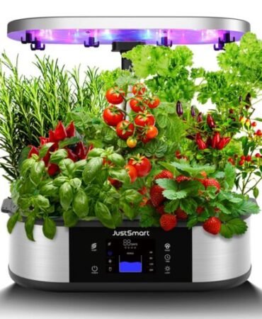 Hydroponics Growing System 12 pods Indoor Garden 30W Full Spectrum Light Timer