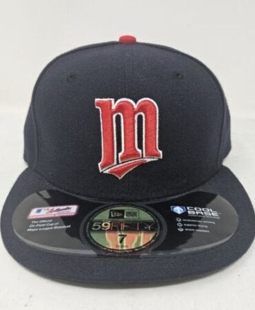New Era 59FIFTY On Field MLB Minnesota Twins Logo Navy Fitted Hat
