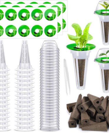 121x Hydroponic Garden Seed Pods Grow Anything Kit with Accessories Sponge Dome