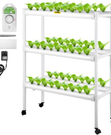 VEVOR Hydroponic Grow Kit Hydroponics System 54 Plant Sites 3 Layers 6 Pipes