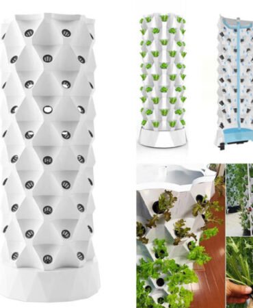 Vertical Hydroponic Garden Tower System Indoor Outdoor Home Grow Kit 10 Layer 80