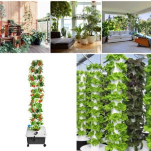 60Pots 70Pots Vertical Hydroponic Garden Tower System Aeroponics Home Grow Kit