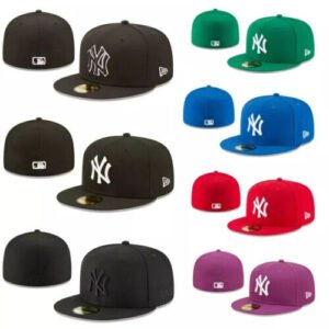 NEW New York Yankees Men's Solid color 59FIFTY 5950 Fitted Hat MLB Baseball cap