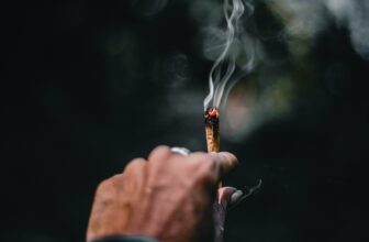 smoking cigarette