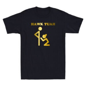 Hawk Tuah Funny Viral Video Girl Graphic Humor Quote Joke Gift Men's T-Shirt NEW