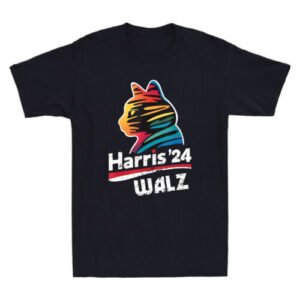 Kamala Harris Tim Walz Waltz 2024 Funny Cat Election Meme Vintage Men's T-Shirt