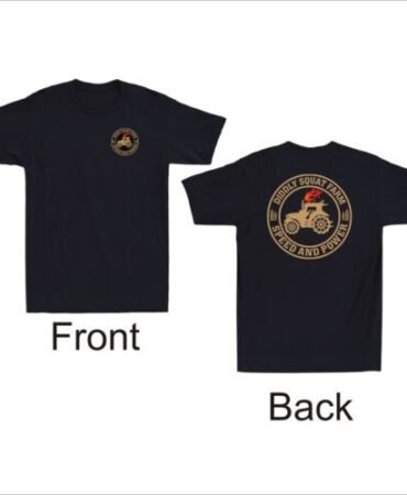 Diddly Squat Farm Speed And Power Funny Tractor Farmer Front&Back Men's T-Shirt
