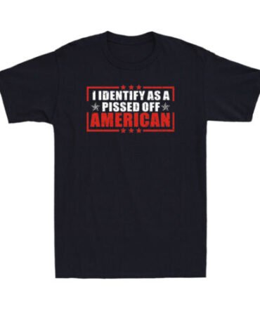 I Identify as a Pissed Off American Funny Political Joke Vintage Men's T-Shirt