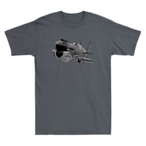 P-40 War Hawk Fighter Aircraft WW2 Planes Spotting Spotter Vintage Men's T-Shirt