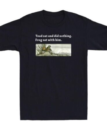 Toad Sat And Did Nothing Frog Sat With Him Funny Saying Vintage Men's T-Shirt