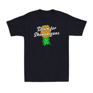 Down For Shenanigans Funny Upside Down Pineapple Shirt Swinger Vintage T-Shirt