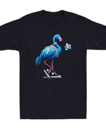 Flamingo Chucks And Pearls Comma La Kamala Harris 2024 Funny Graphic Men T-Shirt