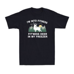 Funny Hunting I'm Into Fitness Fitness Deer In My Freezer Vintage Men's T-Shirt