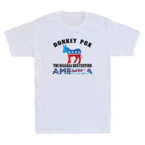 Donkey Pox The Disease Destroying America Funny Quote Joke Vintage Men's T-Shirt