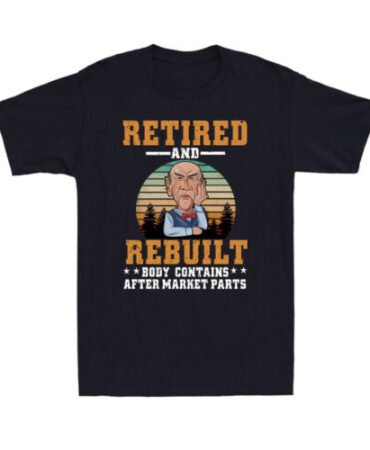 Retired And Rebuilt Booy Contains After Market Parts Funny Men's Cotton T-Shirt