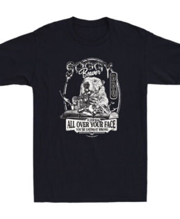 Soggy Beaver BBQ If It's Not All Over Your Face Funny Joke Vintage Men's T-Shirt