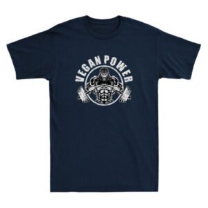Vegan Power Funny Vegan Muscle Gorilla Bodybuilder Workout Vintage Men's T-Shirt
