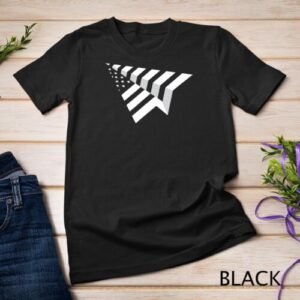 Paper Plane USA Paper Airplane US Flag Novelty Men's Short Sleeve T-Shirt