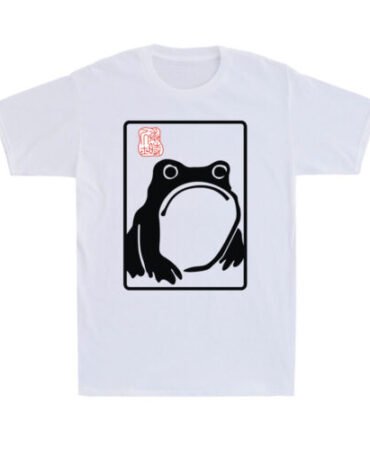 Grumpy Frog Unimpressed Toad Vintage Japanese Aesthetic Art Retro Men's T-Shirt