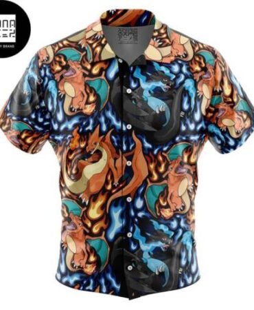 Pokemon Charizard Mega Evolution 2024 Trending Hawaiian Shirt