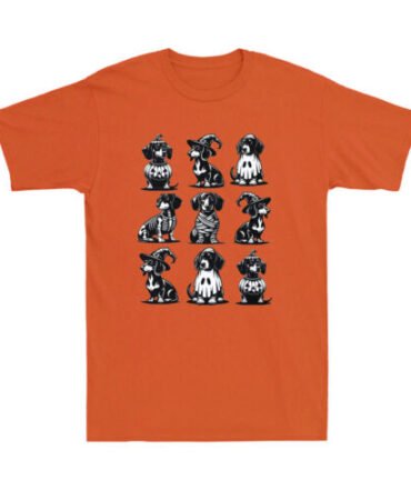 Halloween Dachshund Horror Pumpkin Spooky Season Weiner Dog Men's T-Shirt