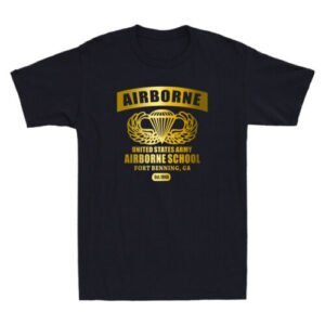 Army Airborne School - Fort Benning, GA Golden Print Men's Short Sleeve T-Shirt