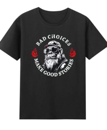 Monkey Bad Choices Make Good Stories Funny Graphic Quotes Vintage Men's T-Shirt