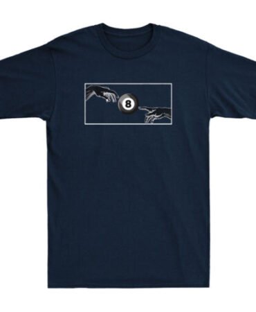 Billiard Ball Black 8 for Billiard Player for Pool Billiards Funny Men's T-Shirt