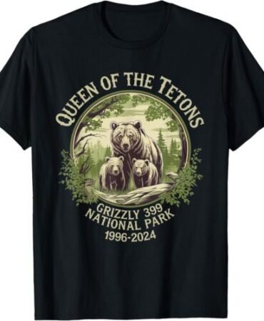 Queen Of The Tetons Grizzly 399 Wildlife Preserve 1996-2024 Retro Men's T-Shirt
