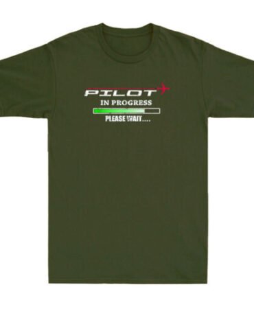 Pilot In Progress Funny Pilot Aviation Airplane Gift Men's Short Sleeve T-Shirt
