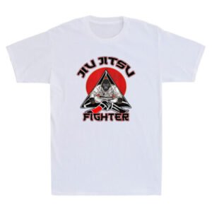 Distressed Jiu Jitsu Fighter Shirt BJJ MMA Gorilla Design Vintage Men's T-Shirt