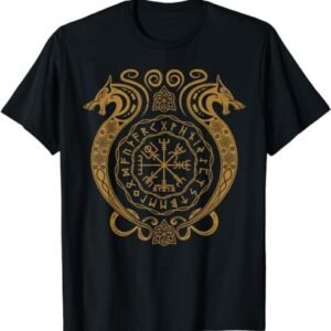 Viking Norway Norwegian Scandinavian Iceland Runes Vintage Men's Cotton T-Shirt