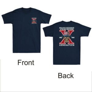 Gen X Skull Proud Member Fvck Your Feeling Generation X Front&Back Men's T-Shirt