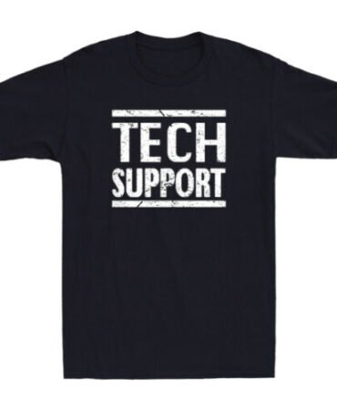 Elon Doge Tech Support Funny Quote Saying Gift Retro Men's Short Sleeve T-Shirt