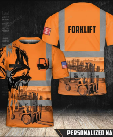 Personalized Custom Name Forklift Shirt 3D gift christmas gift, trending 3d