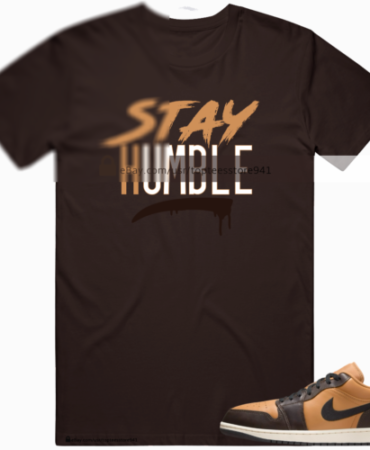 Shirt To Match Air Jordan 1 Low SE Shoes - Flax Baroque Brown