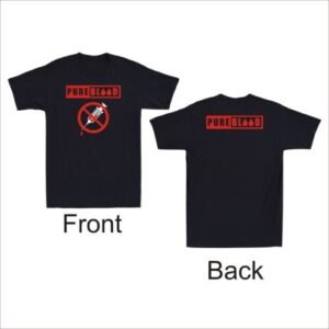 Pure Blood #Pureblood Funny Vaccine Saying Gift Front & Back Print Men's T-Shirt