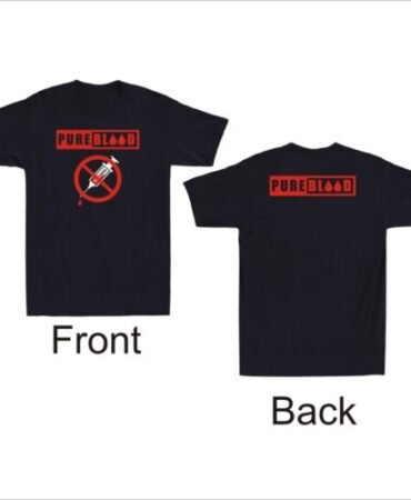 Pure Blood #Pureblood Funny Vaccine Saying Gift Front & Back Print Men's T-Shirt
