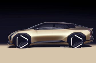 a concept car is shown in the dark