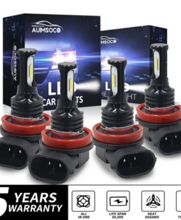 H11 9005 LED Headlight Super Bright Bulbs Kit 8000K White 330000LM High/Low Beam