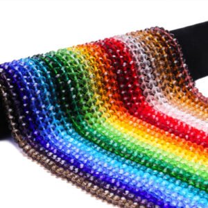 DIY 4/6/8mm Wholesale Glass Crystal Spacer Loose Beads Jewelry Making