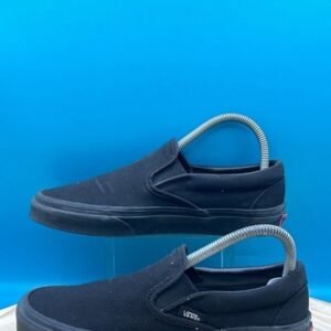 Women’s Slip On Sneakers Size 6 Vans All Black Trending Shoes Skater Shoe