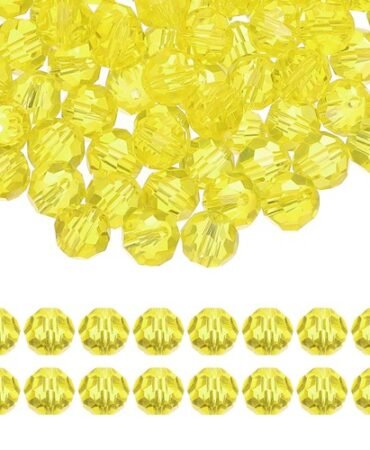 100Pcs 3x2mm Faceted Crystal Spacer Bead Glass DIY Rondelle Loose Beads