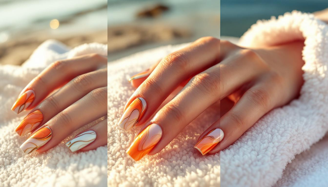 I tried 7 marble nail techniques on my fingertips (the one celebrities are wearing looks completely different after 21 days)