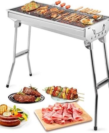 BBQ Barbecue Grill Folding Portable Charcoal Stove Camping Yard Outdoor