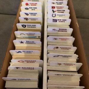 (32) TALL Sports Card Dividers With (32) FREE Customized NFL Logo Labels