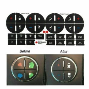 2x Replacement Repair AC Dash Button Kit Decal Stickers For Chevrolet GMC Tahoe