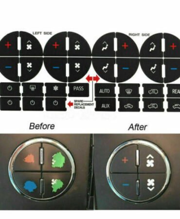 2x Replacement Repair AC Dash Button Kit Decal Stickers For Chevrolet GMC Tahoe